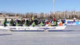 World's first 'ice dragon boat' championship opens in North China