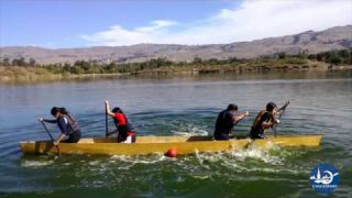 Canoe and Kayak tug of war
