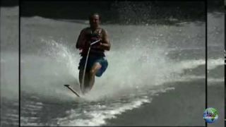 Water Skiing on Canoe Paddle!